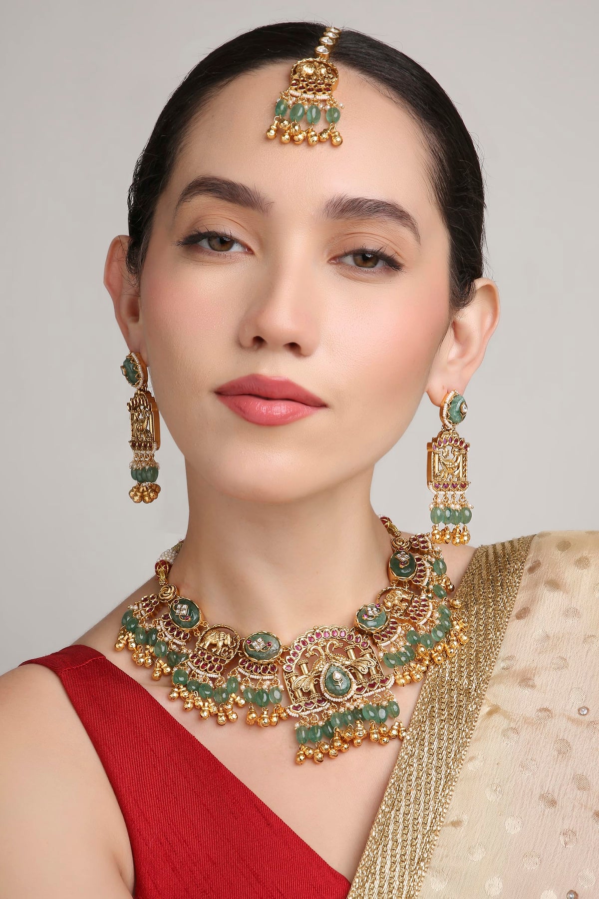 Dulhan Peacock Layered Set