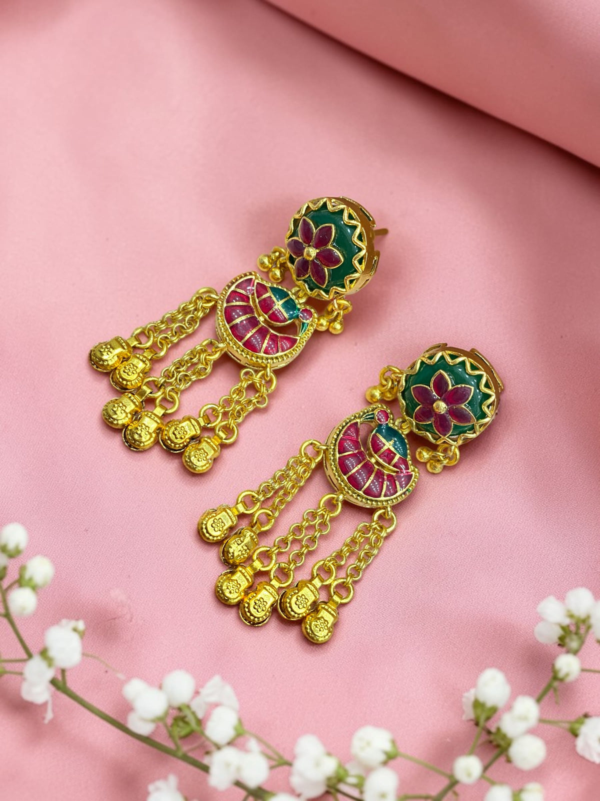 Navratri Temple Pendant Set