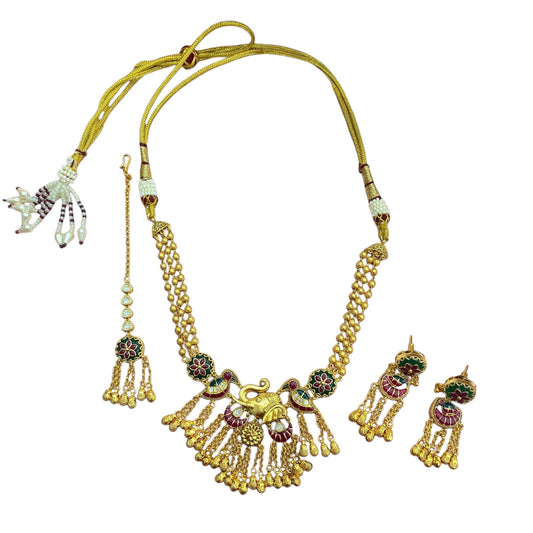 Navratri Temple Pendant Set