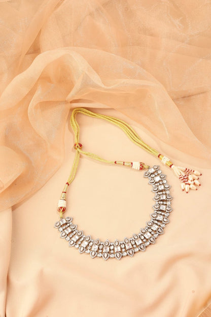 Collar Kundan Necklace Set, Mehendi by Sirini Jewellery