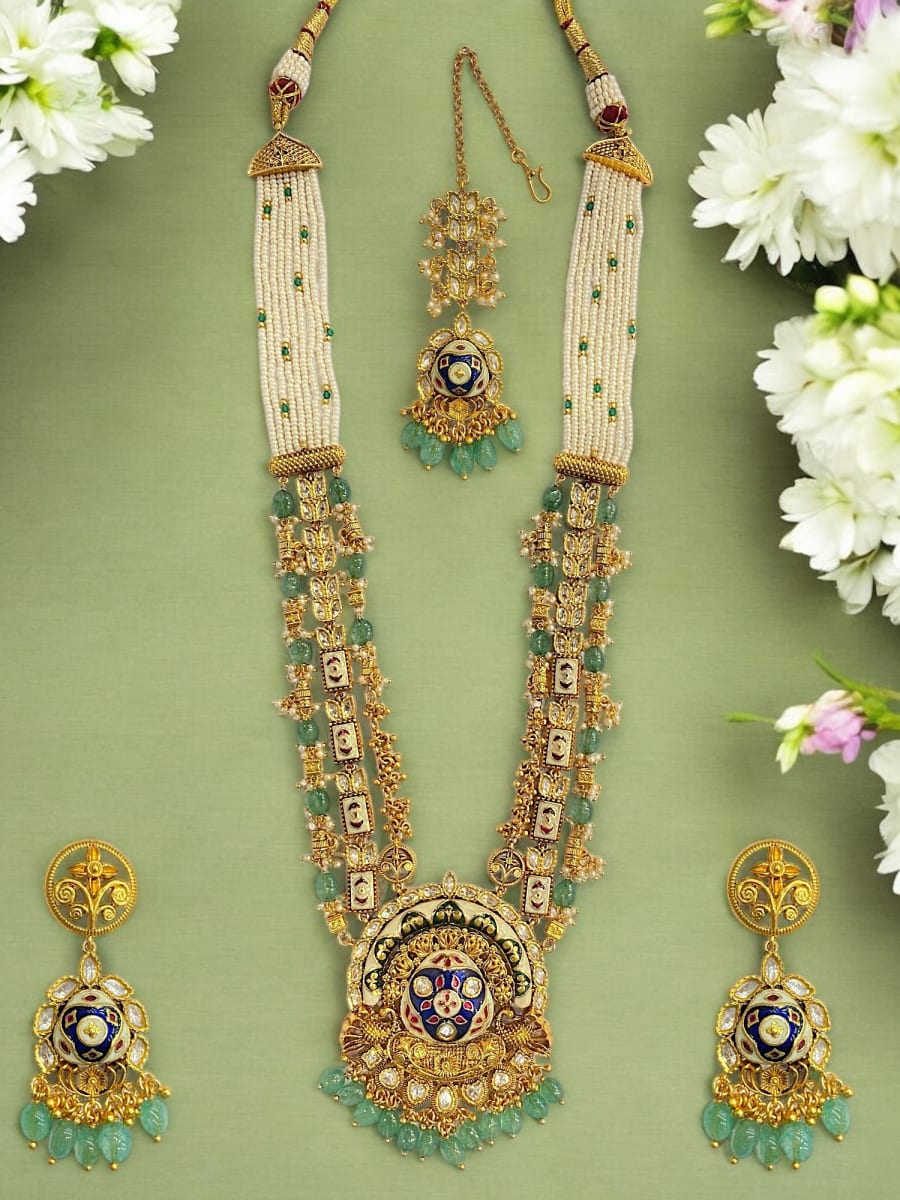 Vivaah Antique Gold Polki Haar