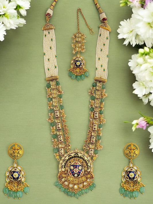 Vivaah Antique Gold Polki Haar