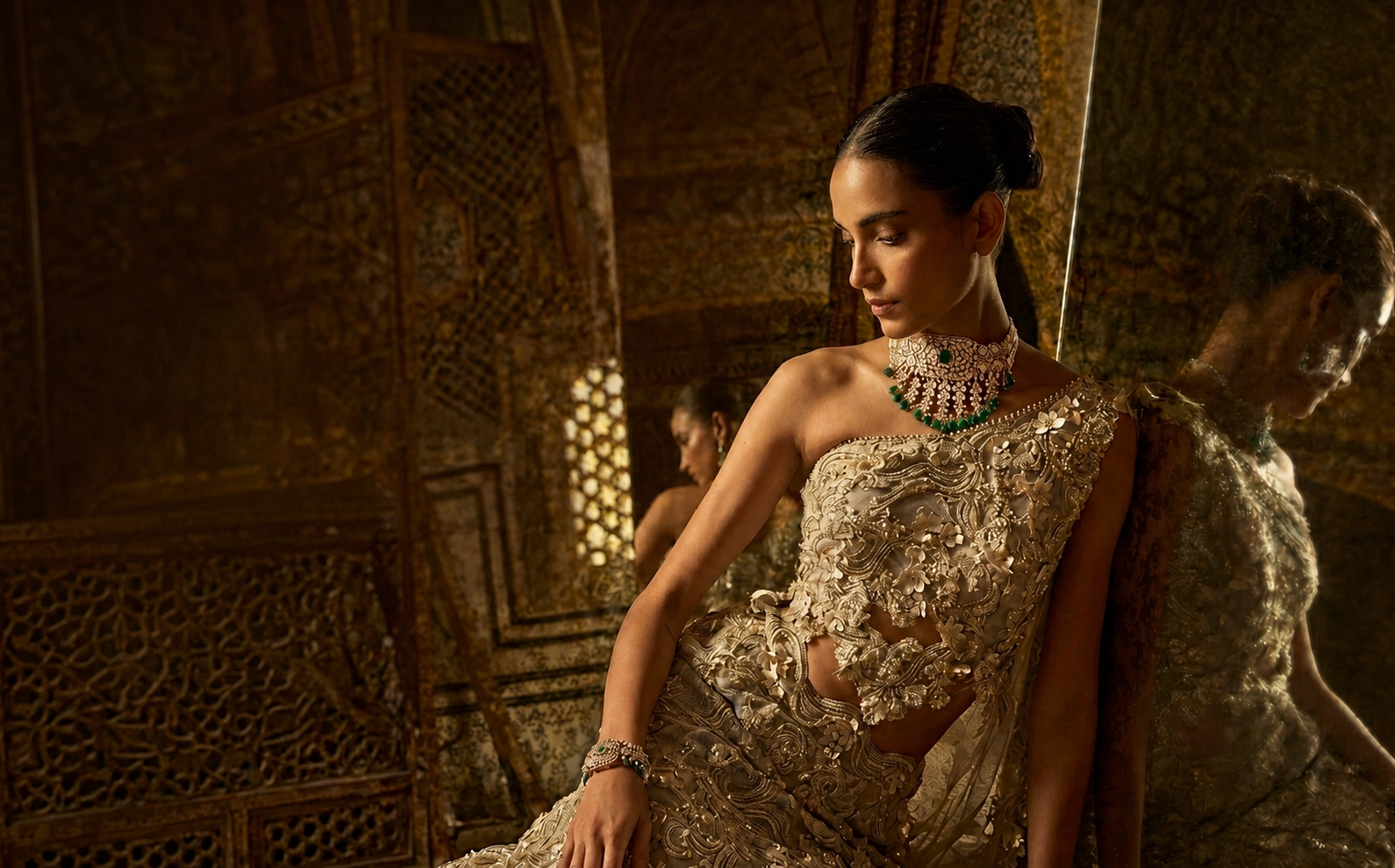 Sirini Jewellery editorial hero - handcrafted Kundan and Meenakari jewellery