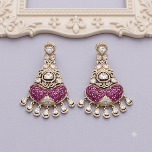 Festive Kundan Jhumkas