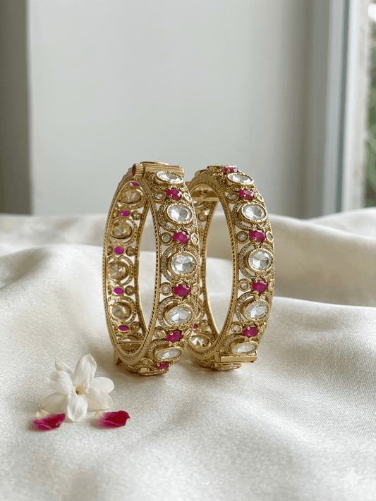 Festive Kundan kada set | Antique Finish