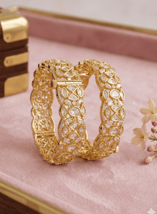 Festive Kundan kada set