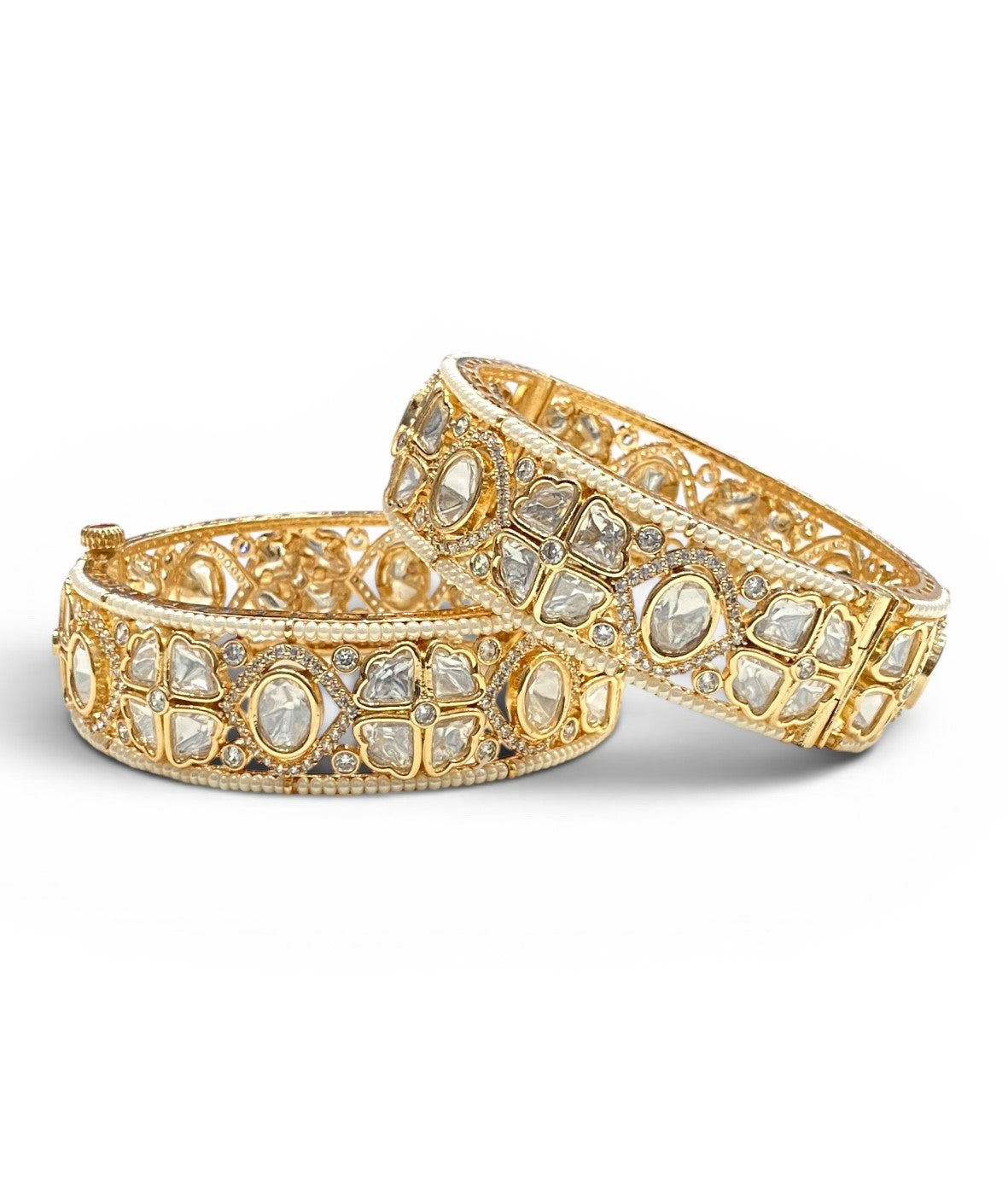 Navratri Pearl Bangles Set