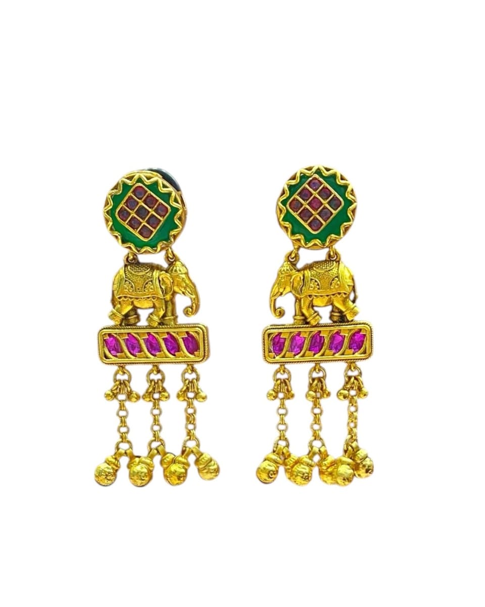 Karva Chauth Kundan Jhumkas - detail