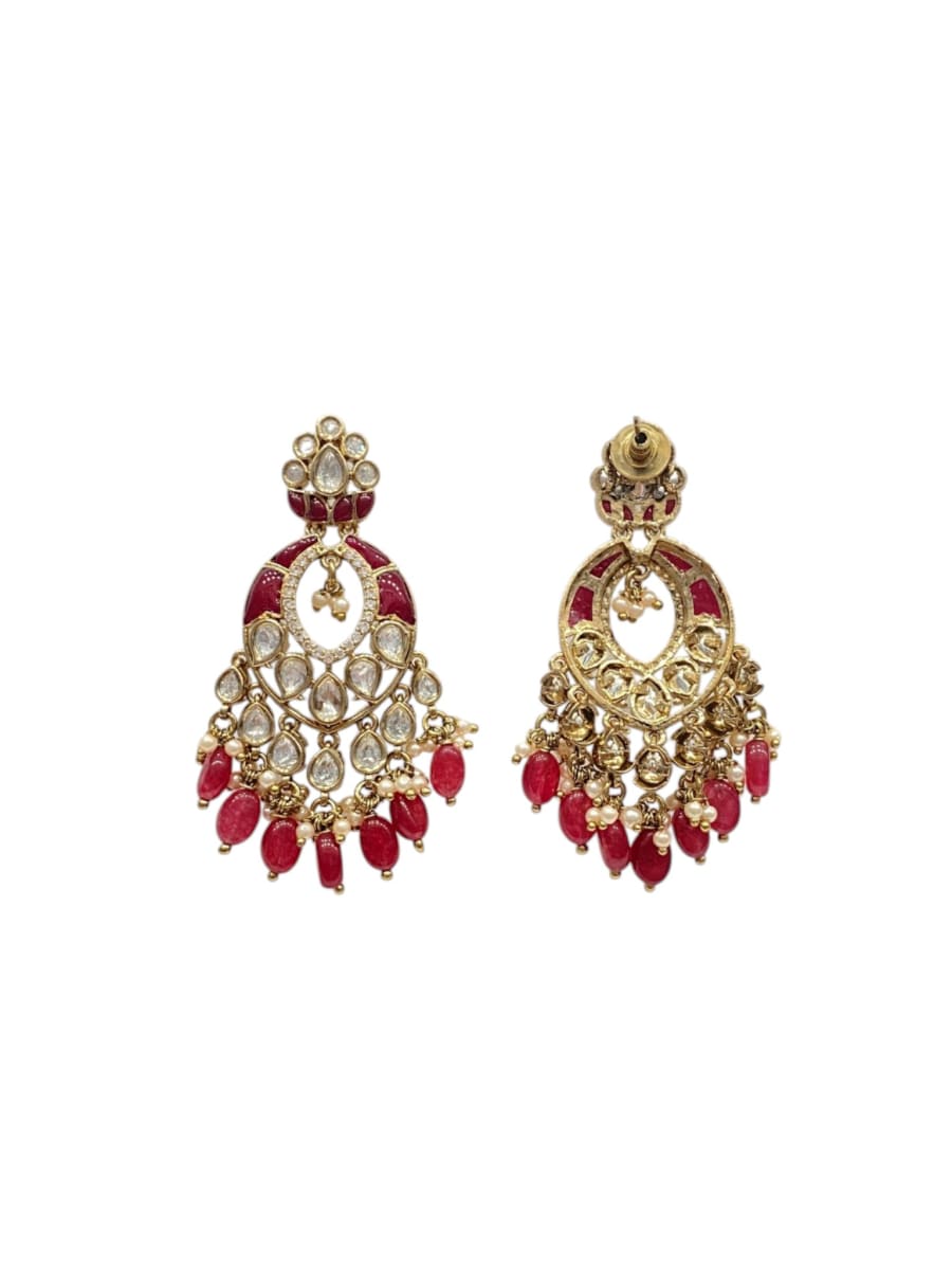 Festive Kundan Meenakari Earrings