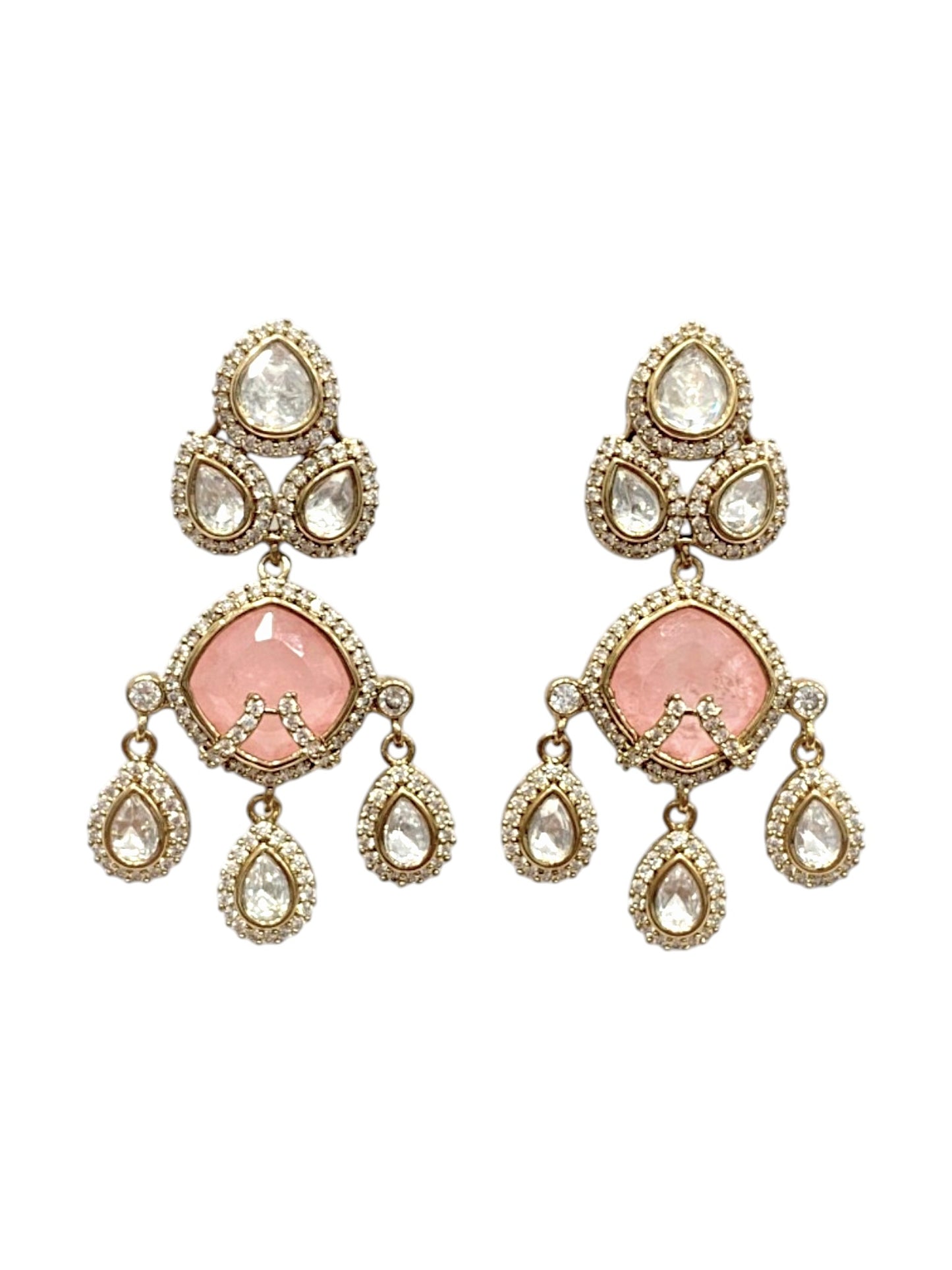Elegant Shine Ruby Danglers