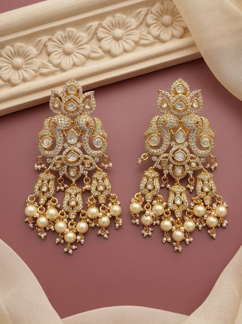 Navratri Pearl Earring Set
