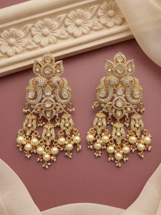 Navratri Pearl Earring Set