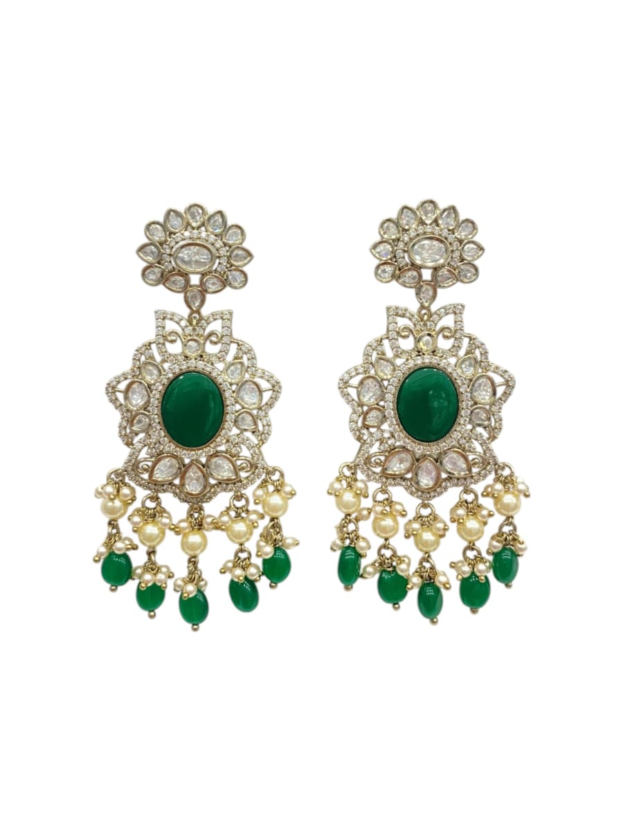Festive Kundan Chandelier Earrings