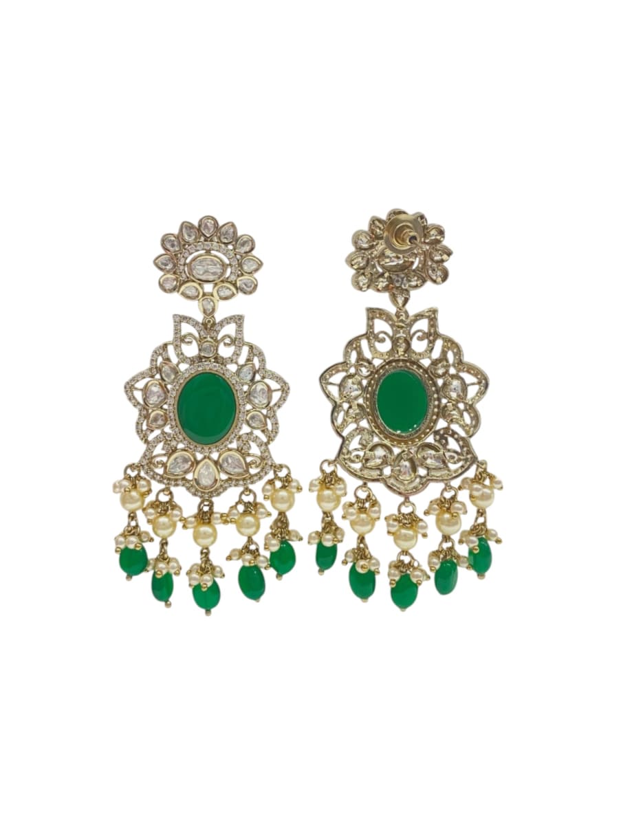 Festive Kundan Chandelier Earrings