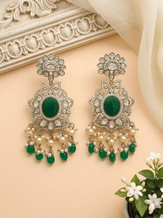 Festive Kundan Chandelier Earrings