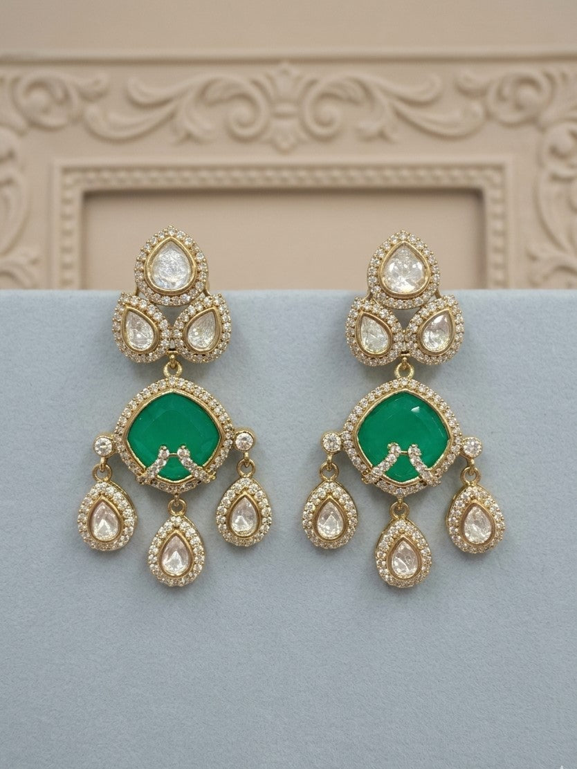 Elegant Shine Green Danglers