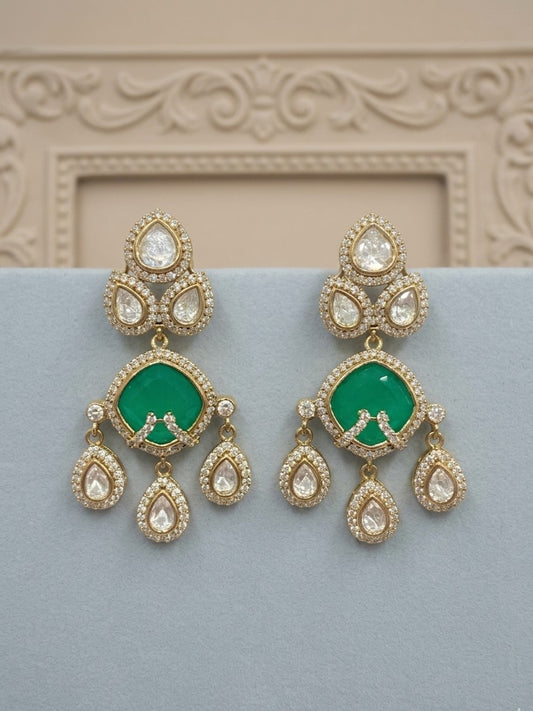 Elegant Shine Green Danglers