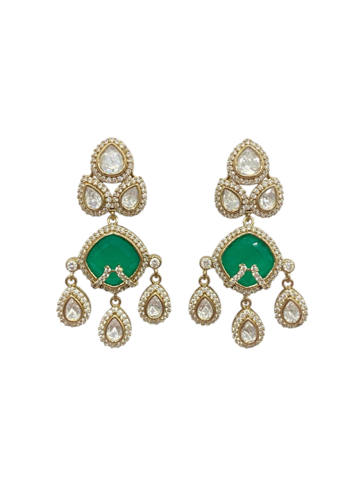 Elegant Shine Green Danglers