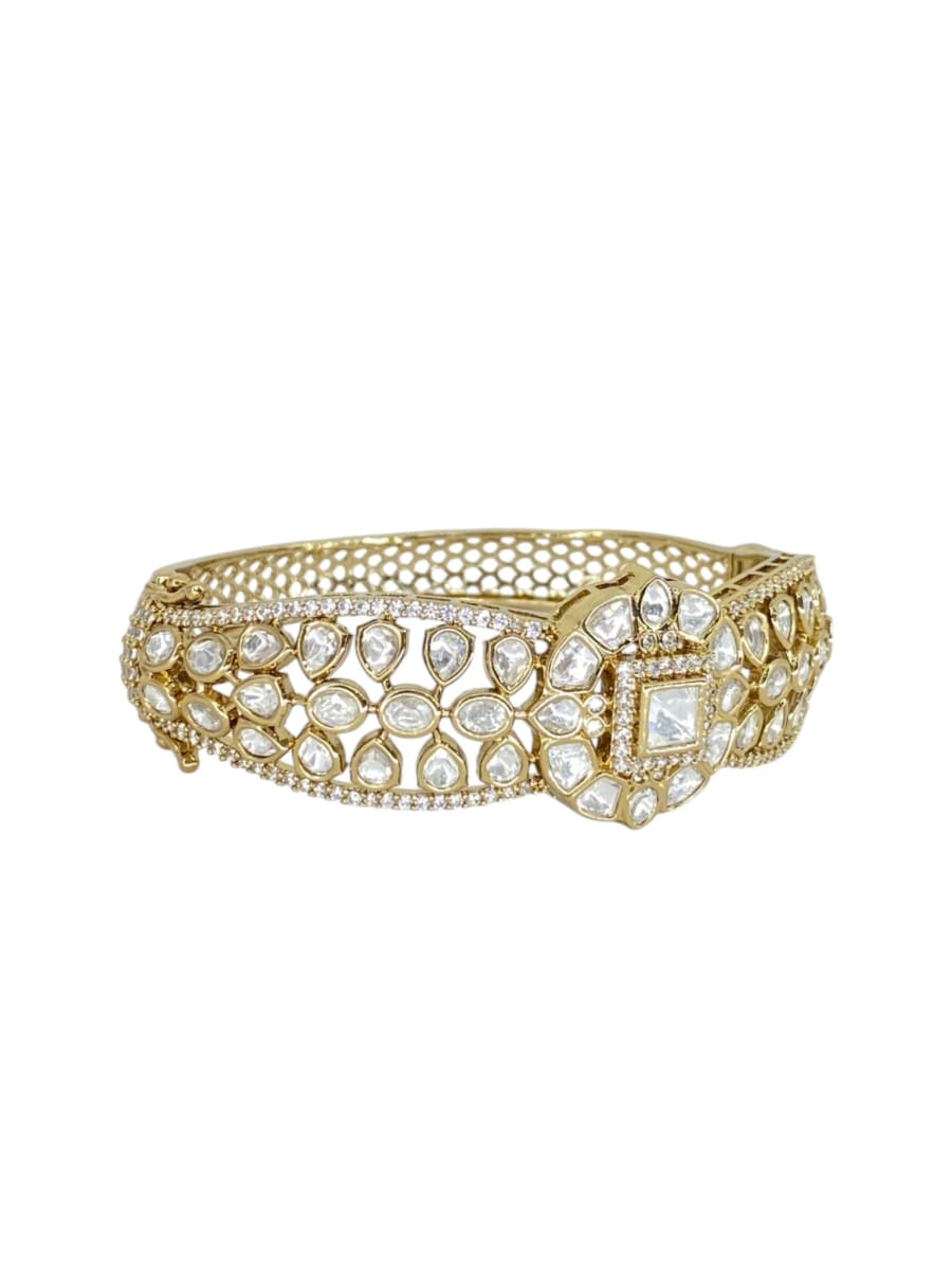 Square-Cut Polki Elegance Bracelet - detail