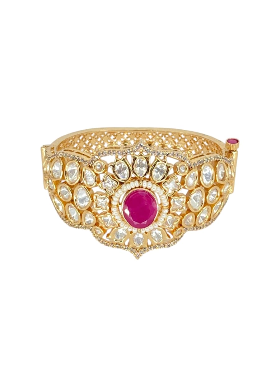 Ruby Polki Royale Bracelet - detail