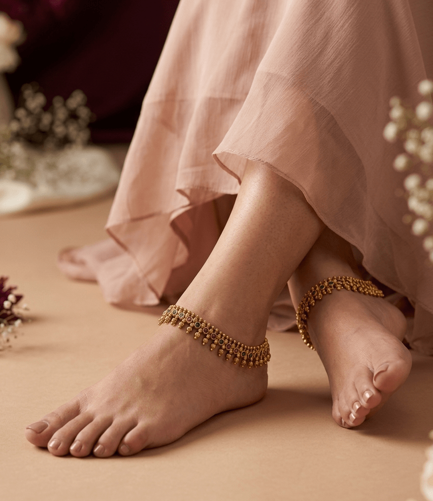 Delicate Matt Finish Anklet