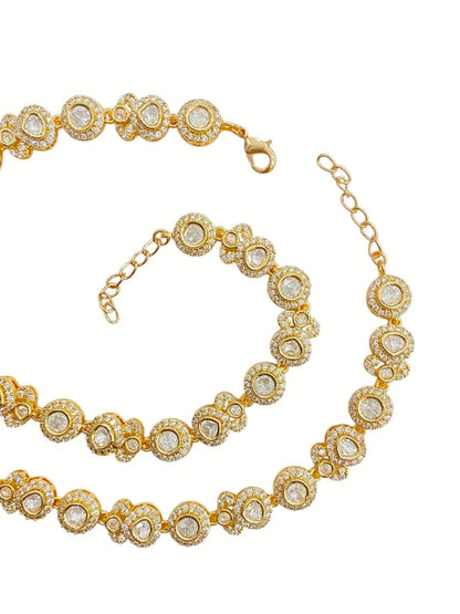 Floral Bead Charm Chain Anklet by Sirini Jewellery, view 4