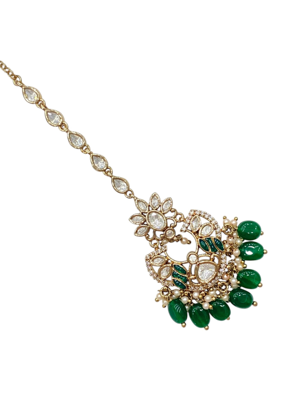 Green Blossom Maang Tikka