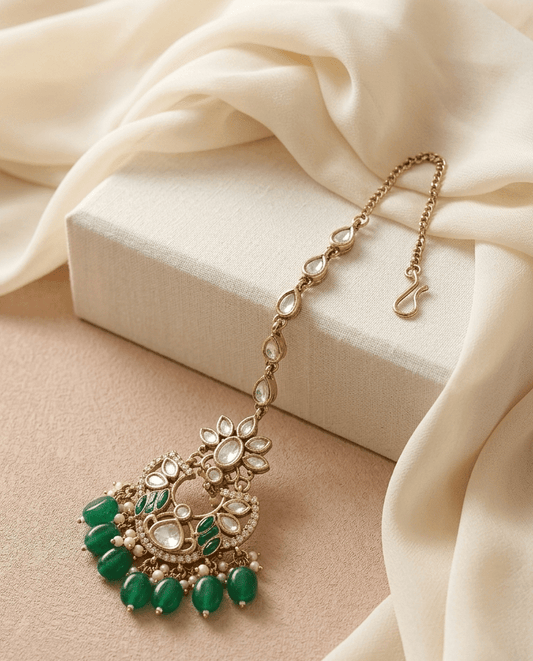 Green Blossom Maang Tikka
