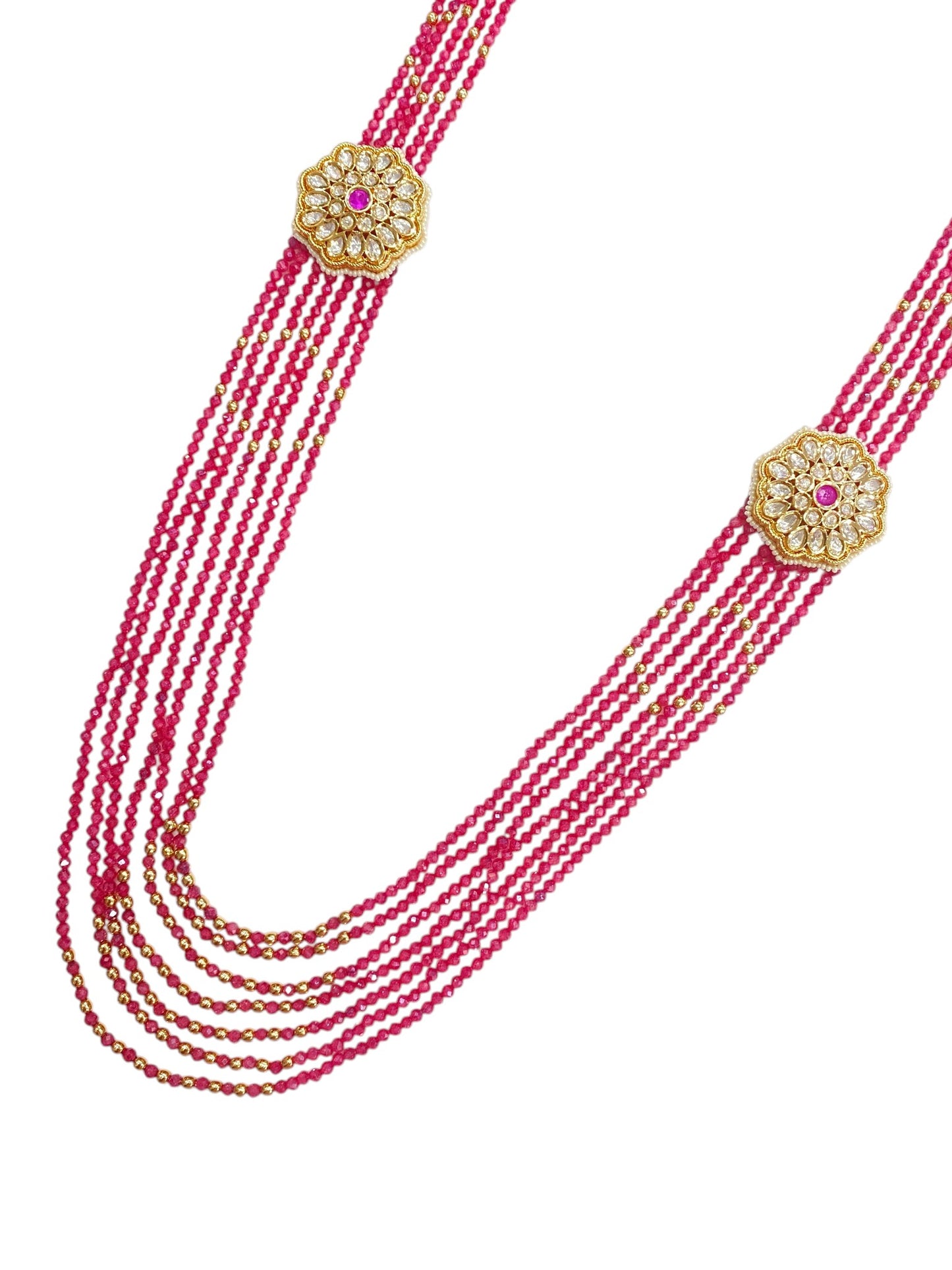 Red Crystal Beads Exclusive Groom Mala