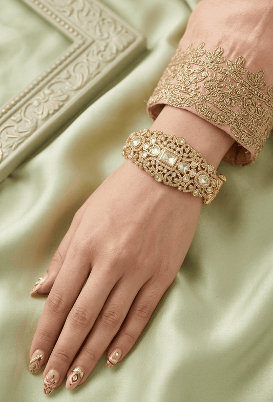 Square-Cut Polki Elegance Bracelet