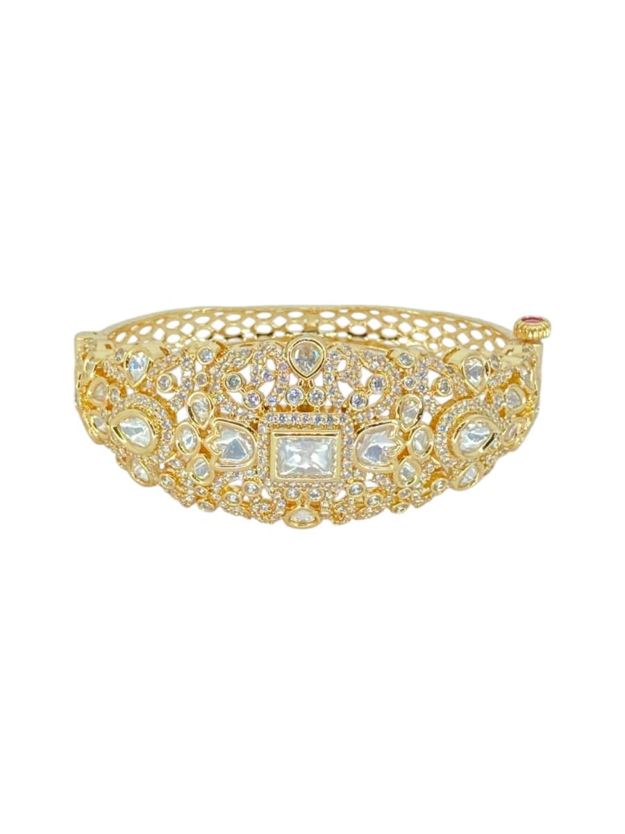 Square-Cut Polki Elegance Bracelet - detail