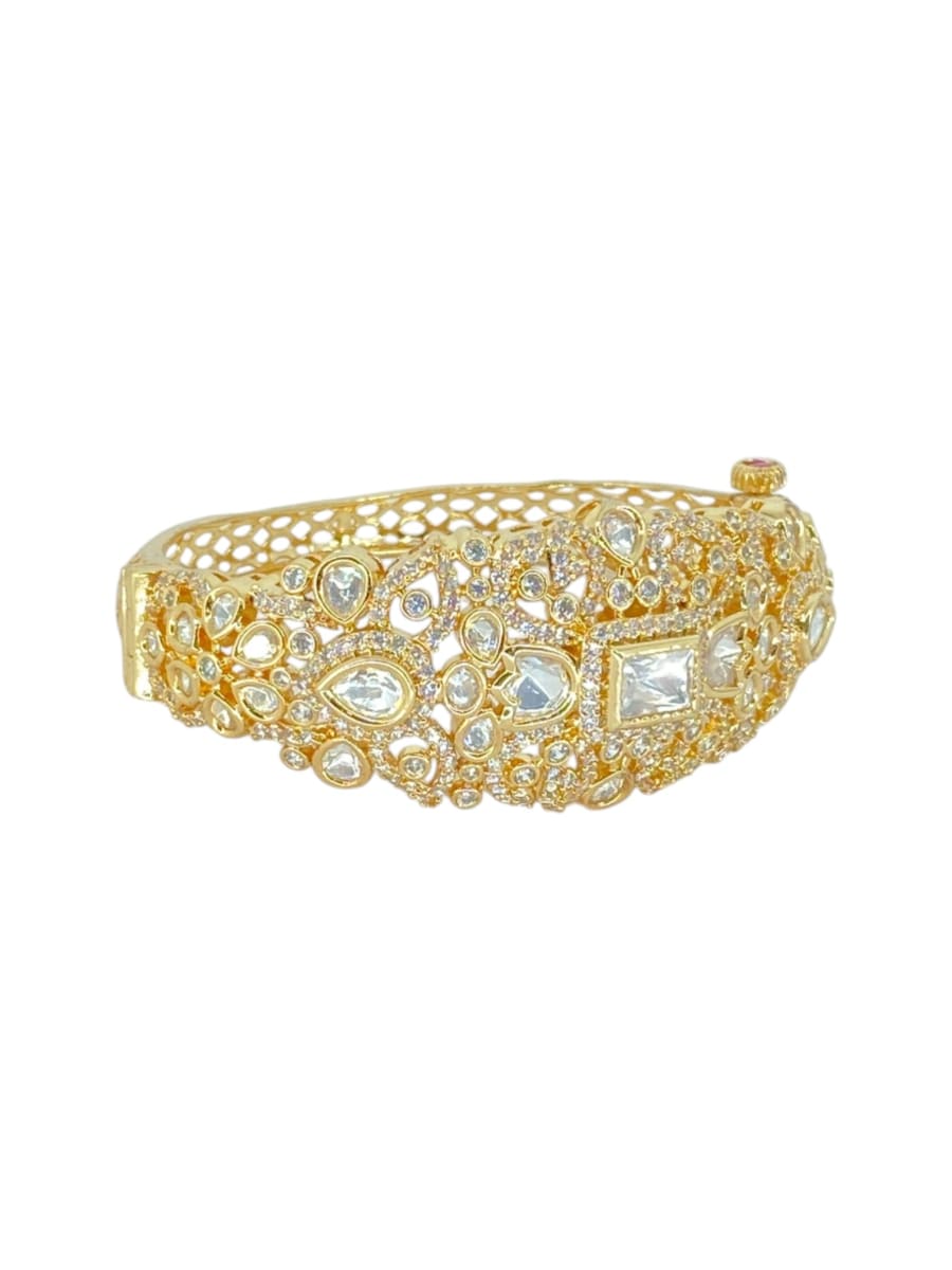 Square-Cut Polki Elegance Bracelet - detail