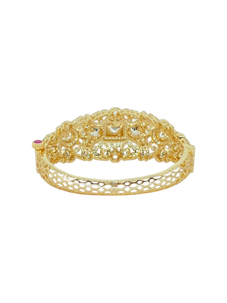 Square-Cut Polki Elegance Bracelet - detail
