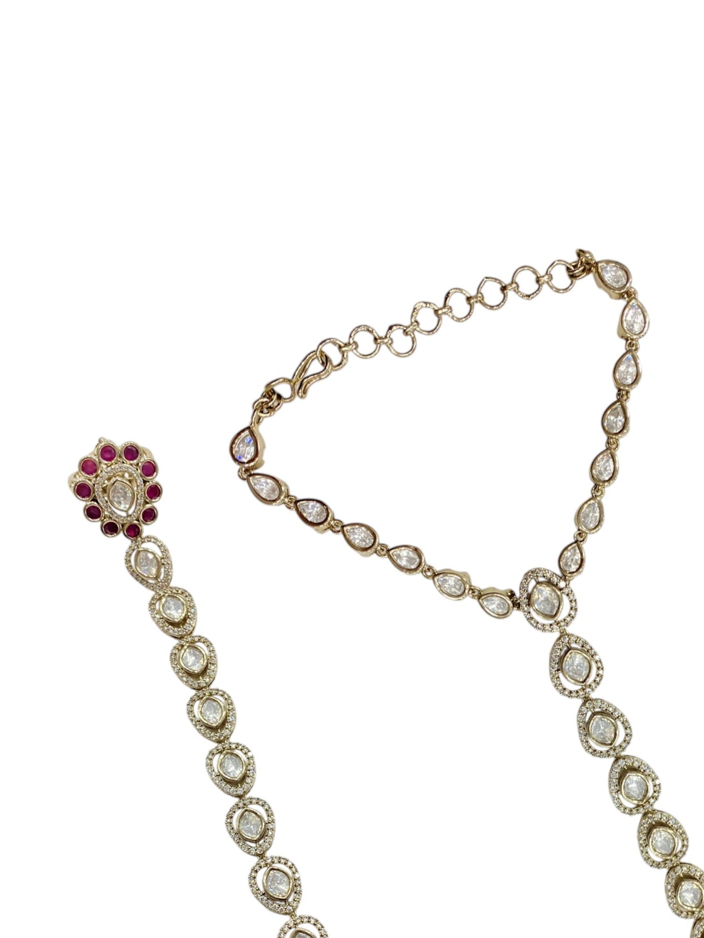 Astonished Ruby Kundan Hathphool | Mehendi Finish