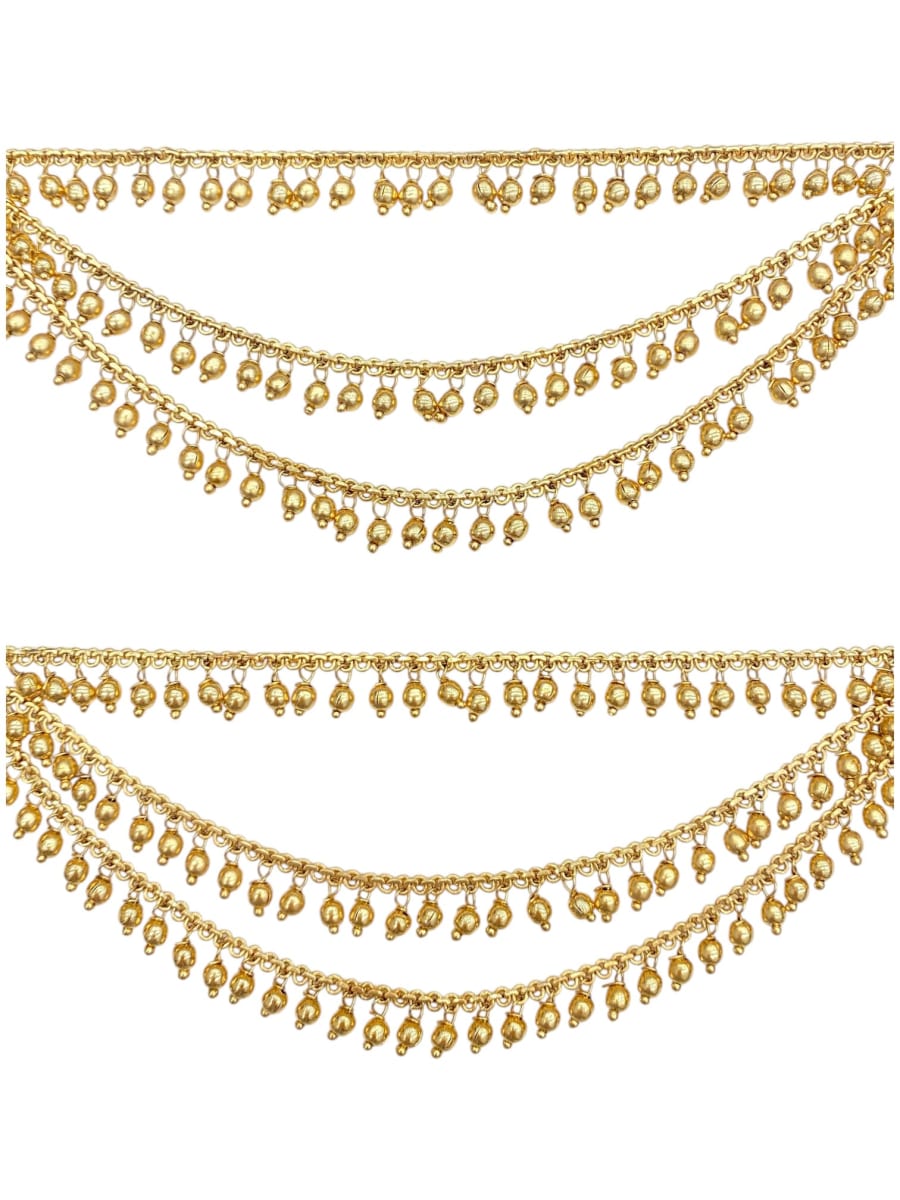 Gold Festive Charm Ear Chain - detail