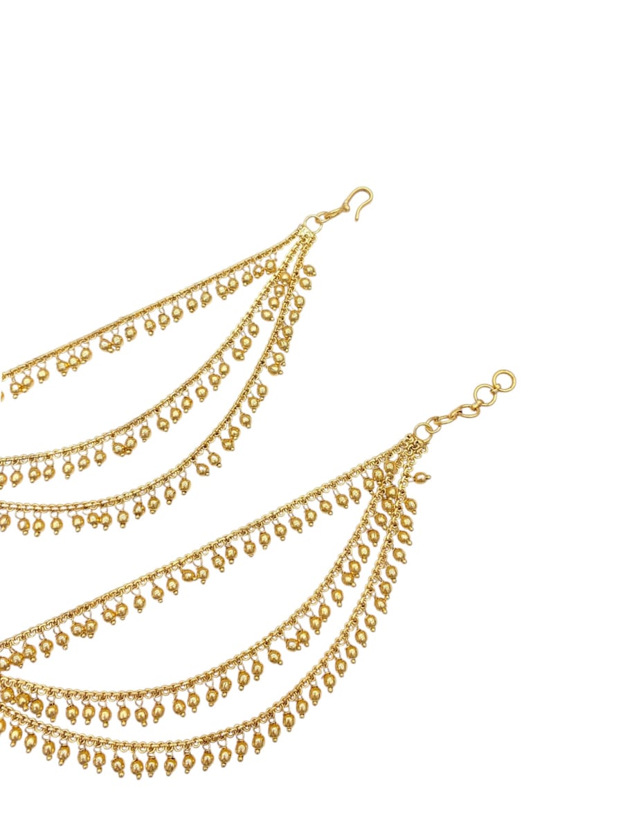 Gold Festive Charm Ear Chain - detail