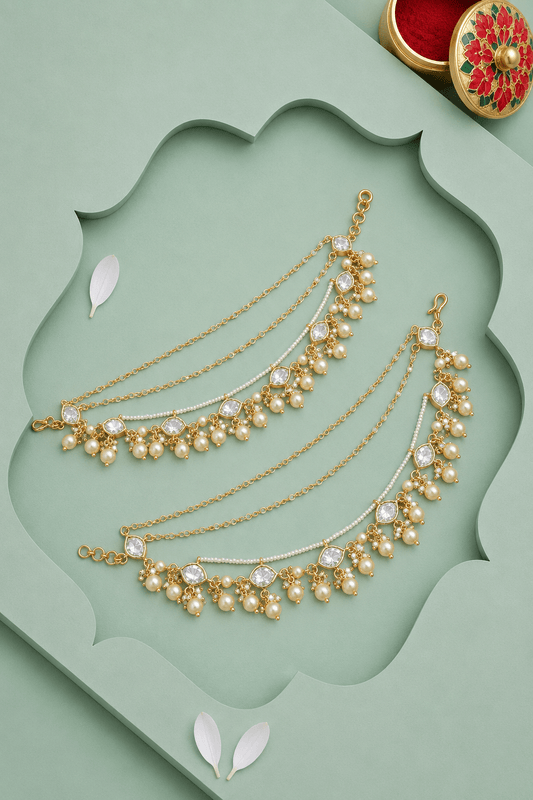 Bahubali Sleek Kaan Chain Pair