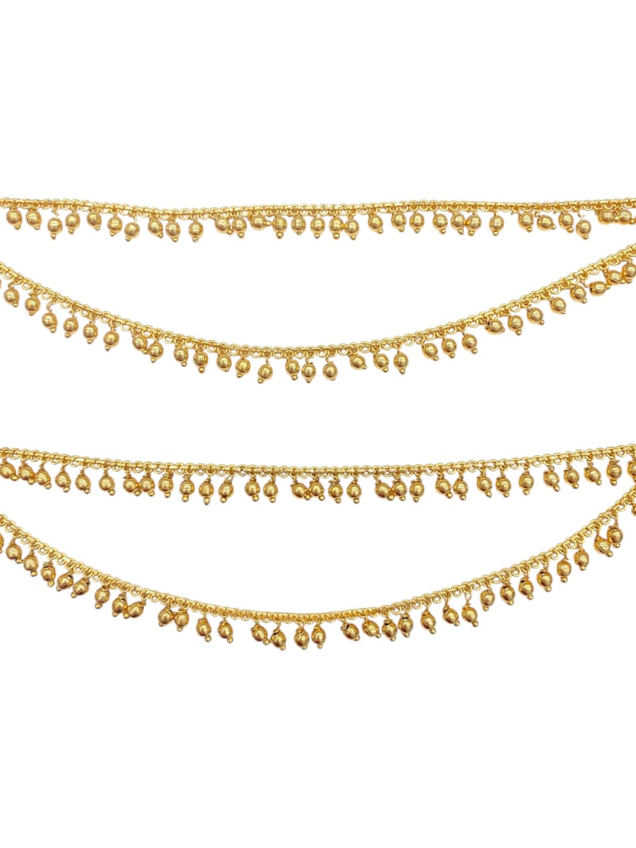 Festive Rhythm Gold Ear Chain - detail