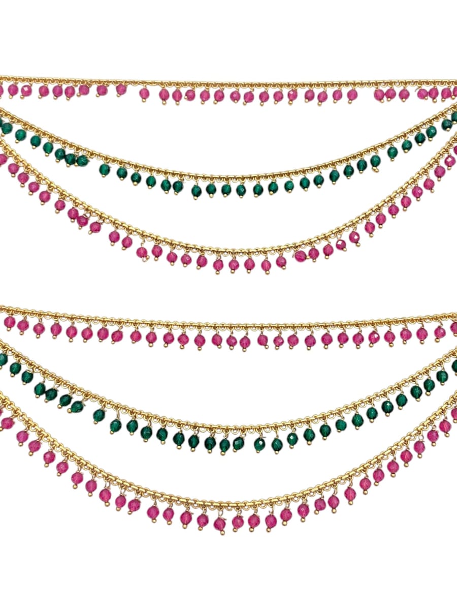Gracefully Crafted Triple Layered Kaan Chain - detail