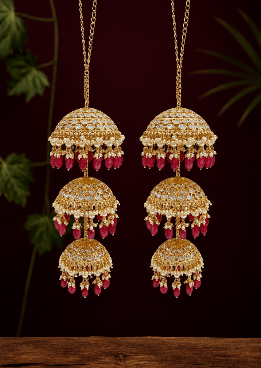 Exclusive Bridal Ruby Kundan Kaleera