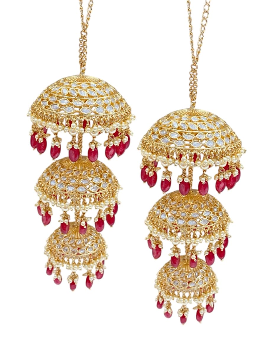 Exclusive Bridal Ruby Kundan Kaleera