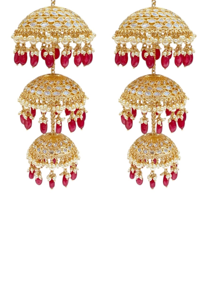 Exclusive Bridal Ruby Kundan Kaleera