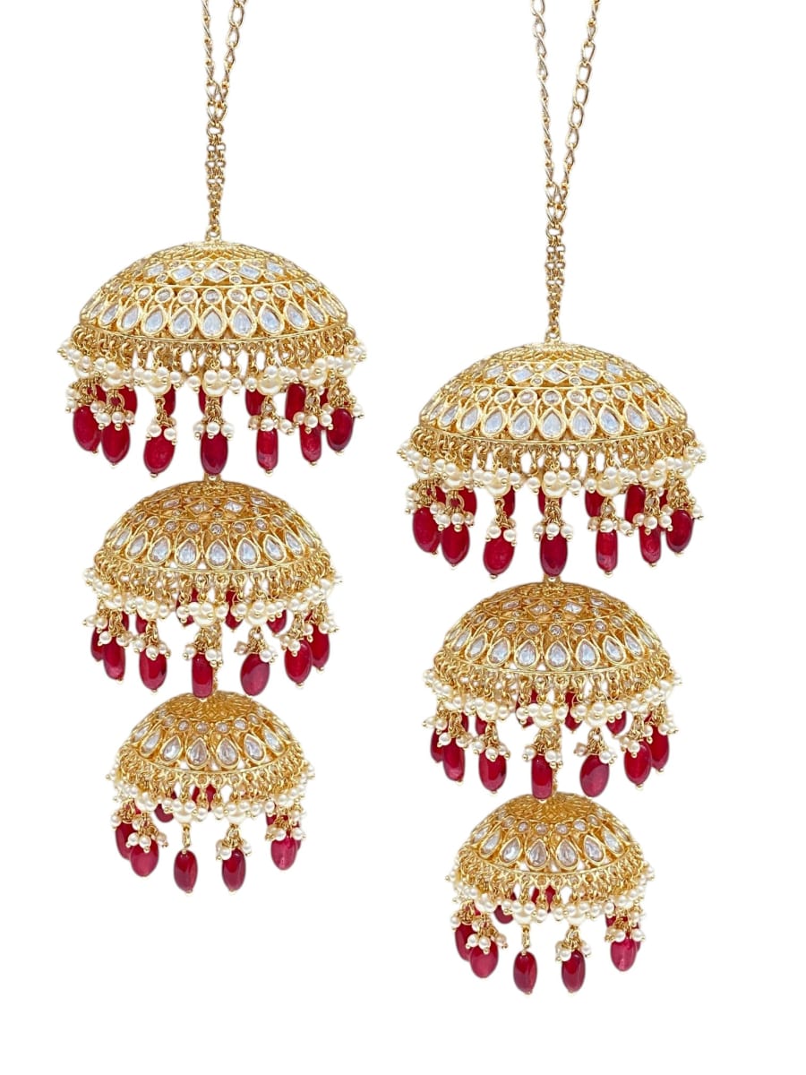 Ruby Royale Kundan Bridal Kalira - detail