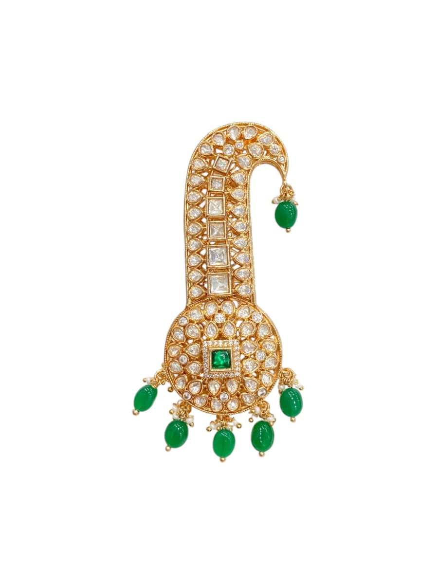 Emerald Grace Polki Kalgi - detail 1