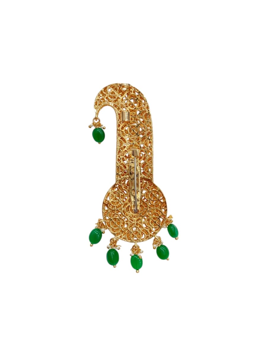 Emerald Grace Polki Kalgi - detail 2
