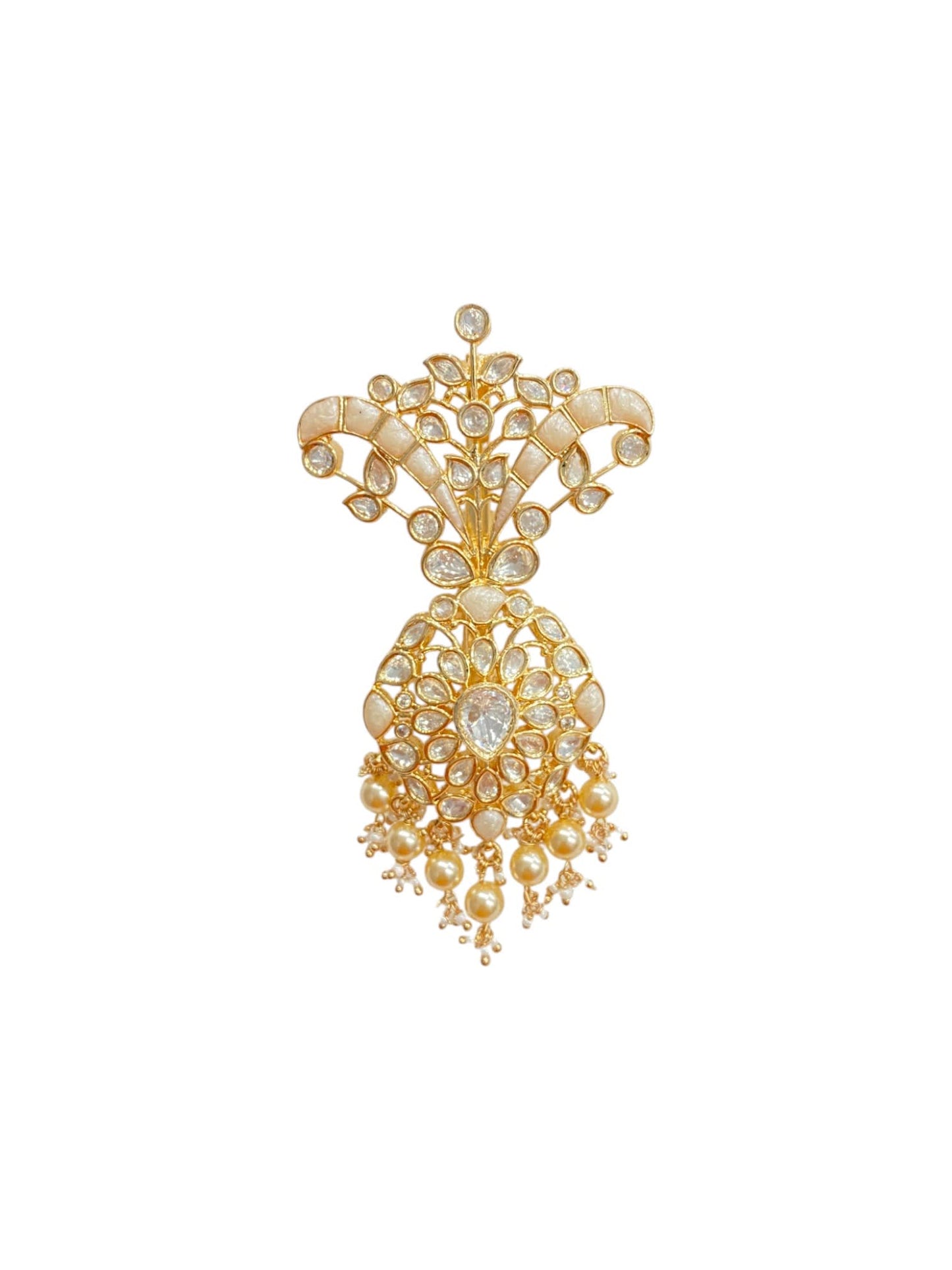 Sirini Ivory Blossom Polki Kalgi