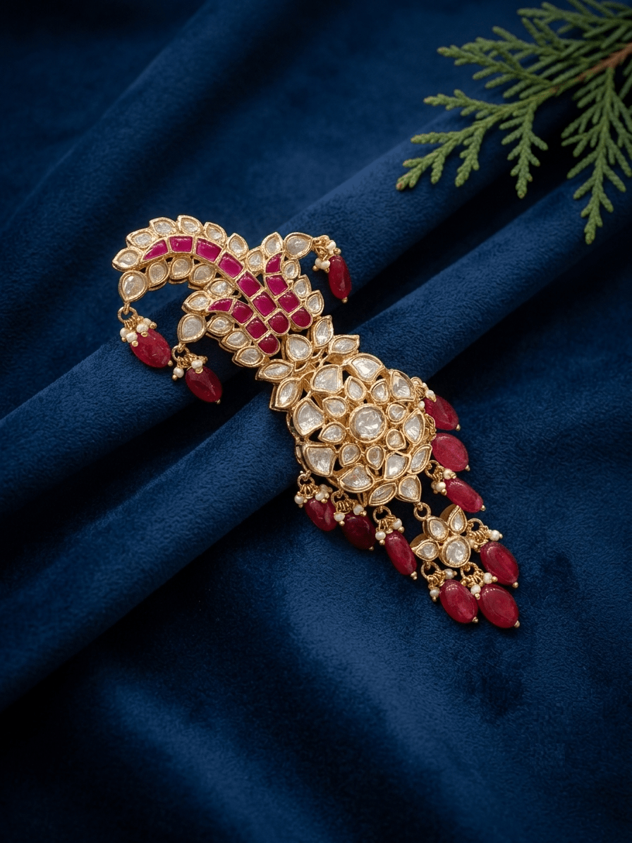 Sirini Mughal Style Ruby Kundan Kalangi