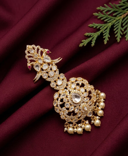 Sirini Royal Peacock Polki Kalgi