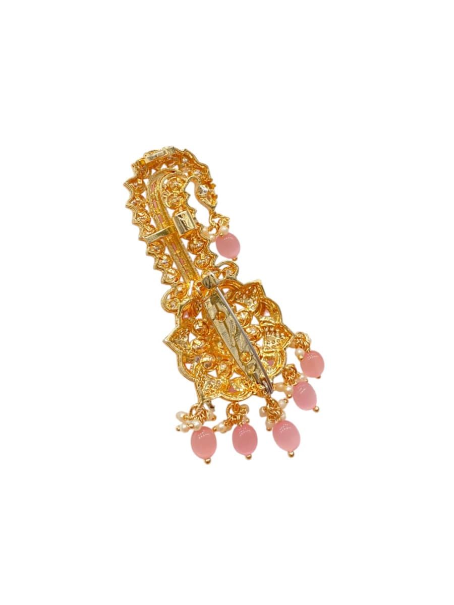 Sirini Blush Pink Epoxy Polki Kalgi