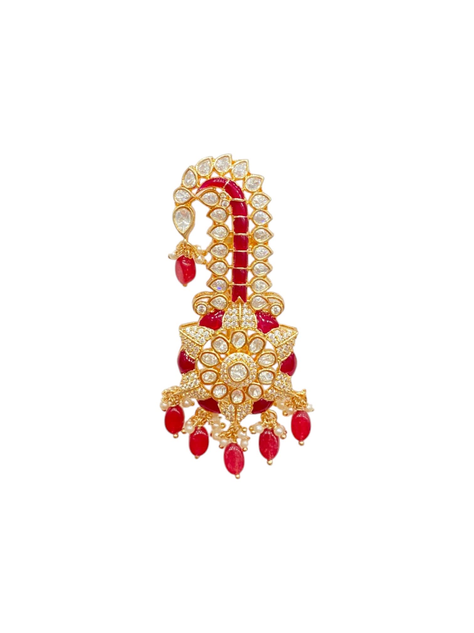 Sirini Ruby Epoxy Polki Kalgi